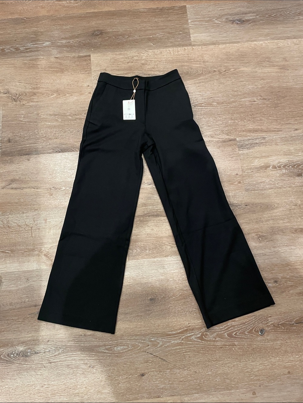 Quince Black Wide-Leg Trousers
